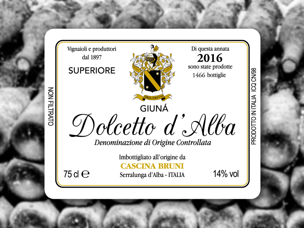 GIUNA’®Dolcetto d’Alba 2016 Superiore